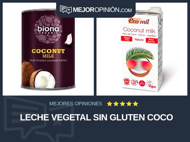 Leche vegetal Sin gluten Coco