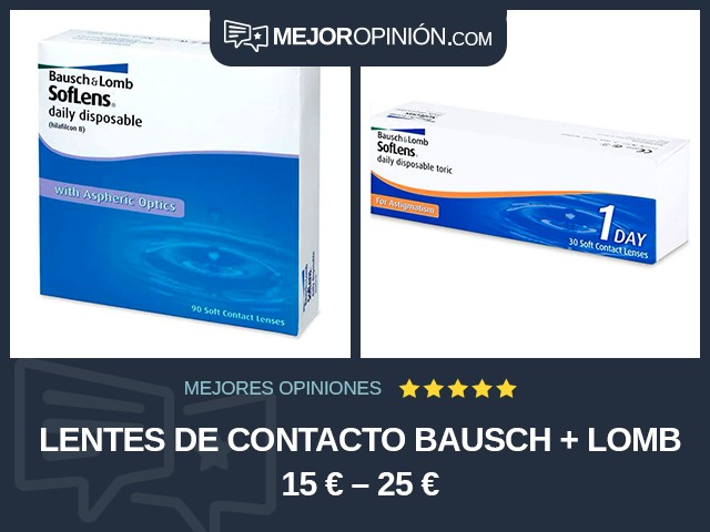 Lentes de contacto Bausch + Lomb 15 € – 25 €