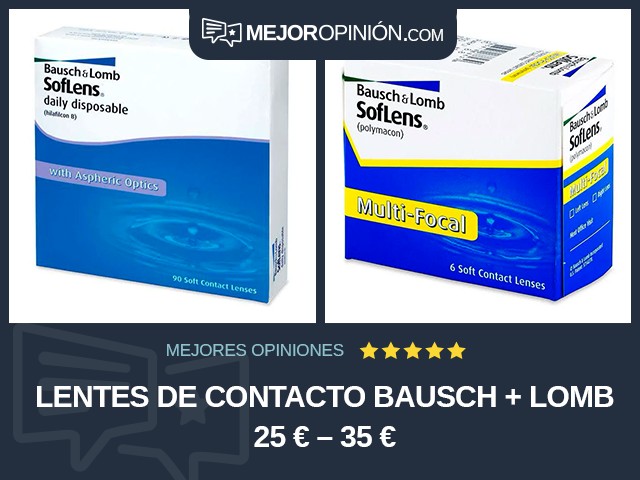 Lentes de contacto Bausch + Lomb 25 € – 35 €