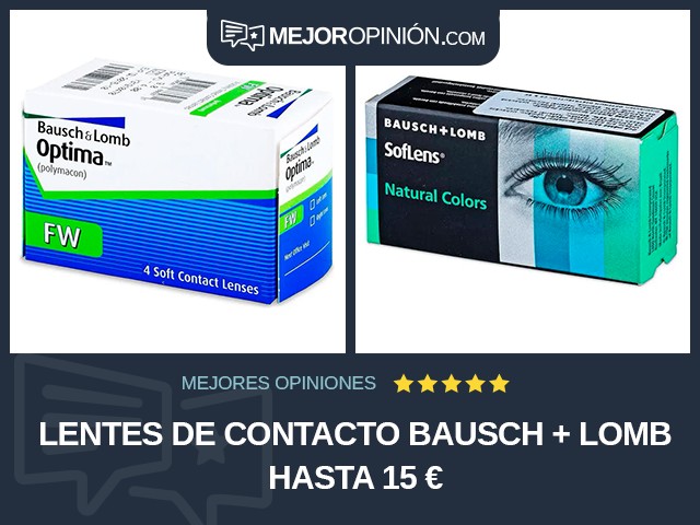 Lentes de contacto Bausch + Lomb Hasta 15 €