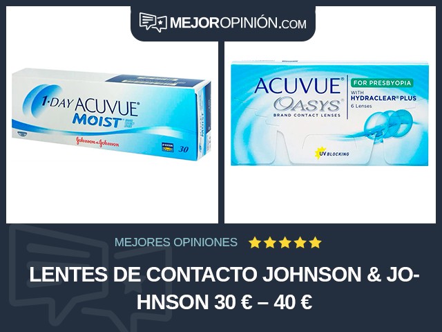 Lentes de contacto Johnson & Johnson 30 € – 40 €