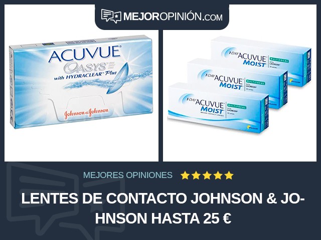 Lentes de contacto Johnson & Johnson Hasta 25 €