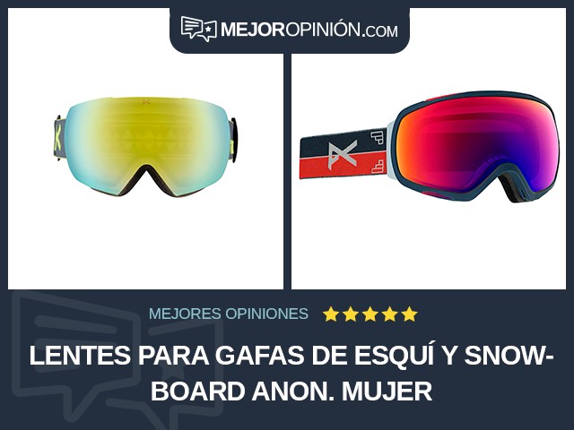 Lentes para gafas de esquí y snowboard anon. Mujer