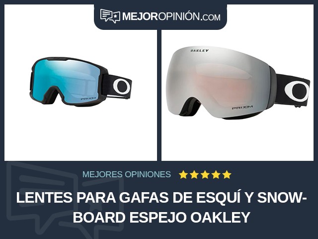 Lentes para gafas de esquí y snowboard Espejo Oakley