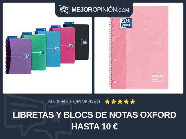 Libretas y blocs de notas Oxford Hasta 10 €