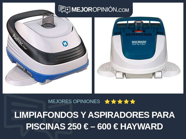 Limpiafondos y aspiradores para piscinas 250 € – 600 € Hayward