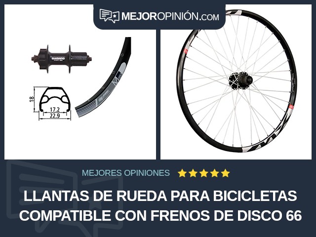 Llantas de rueda para bicicletas Compatible con frenos de disco 66 cm