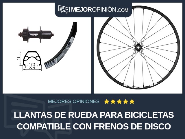 Llantas de rueda para bicicletas Compatible con frenos de disco Montaña