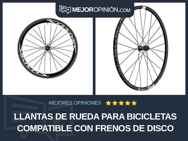 Llantas de rueda para bicicletas Compatible con frenos de disco Tubeless