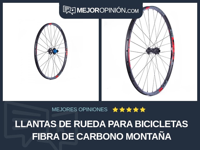 Llantas de rueda para bicicletas Fibra de carbono Montaña