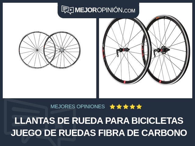 Llantas de rueda para bicicletas Juego de ruedas Fibra de carbono