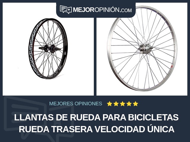 Llantas de rueda para bicicletas Rueda trasera Velocidad única