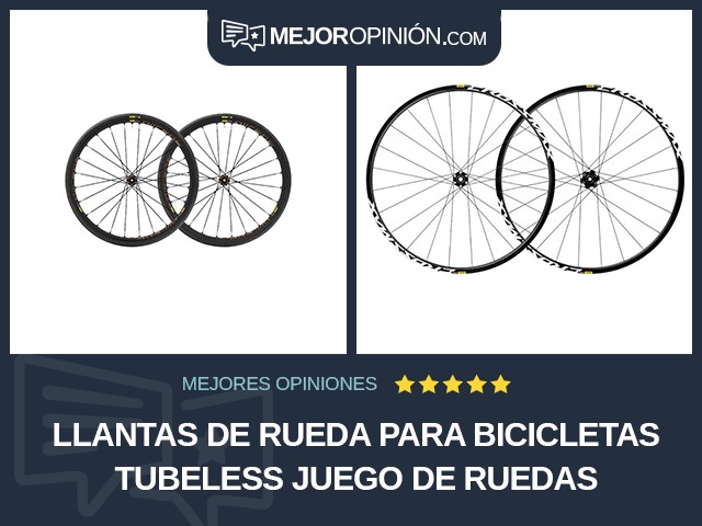 Llantas de rueda para bicicletas Tubeless Juego de ruedas