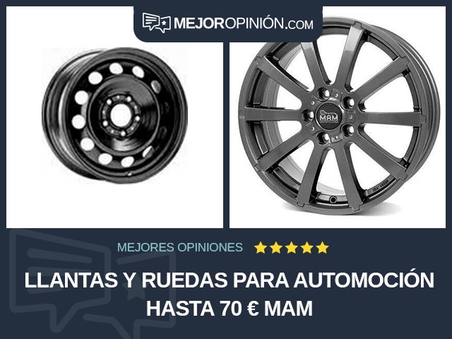 Llantas y ruedas para automoción Hasta 70 € MAM