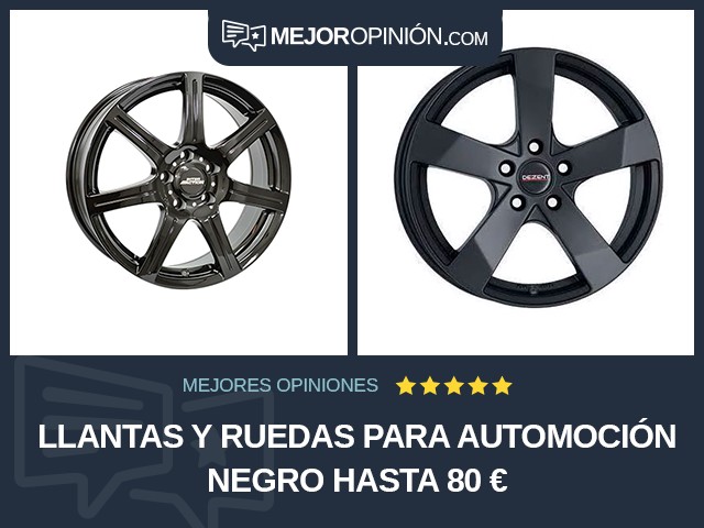 Llantas y ruedas para automoción Negro Hasta 80 €