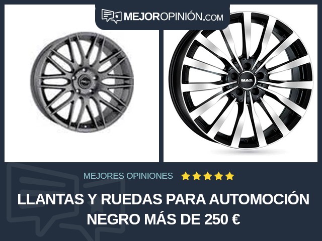 Llantas y ruedas para automoción Negro Más de 250 €