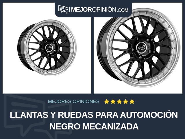 Llantas y ruedas para automoción Negro Mecanizada