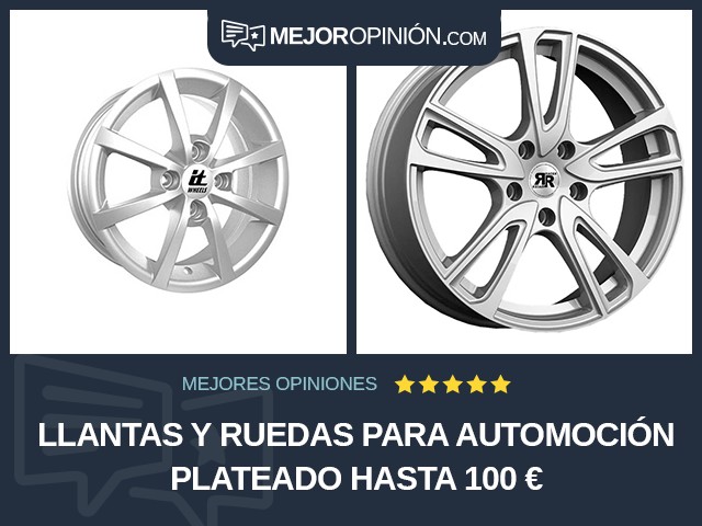 Llantas y ruedas para automoción Plateado Hasta 100 €