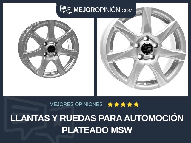 Llantas y ruedas para automoción Plateado MSW