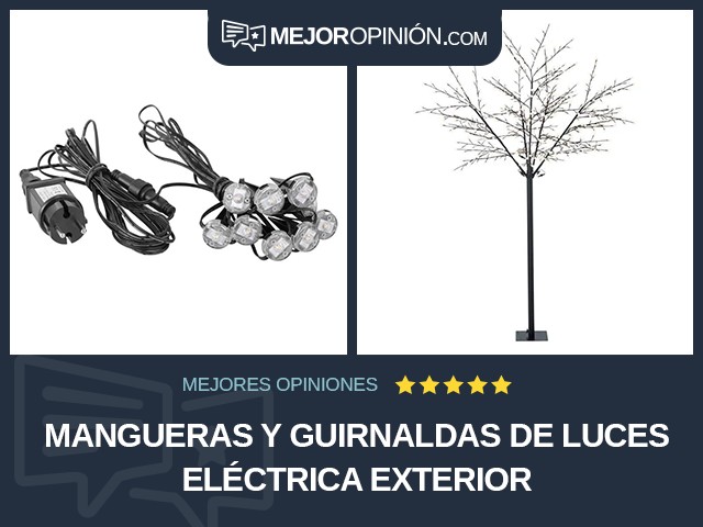 Mangueras y guirnaldas de luces Eléctrica Exterior