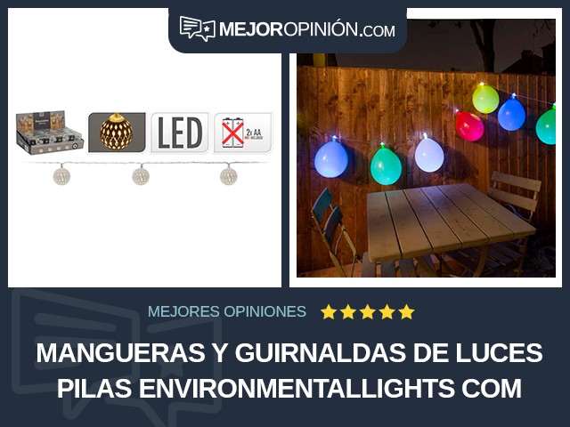 Mangueras y guirnaldas de luces Pilas Environmentallights Com