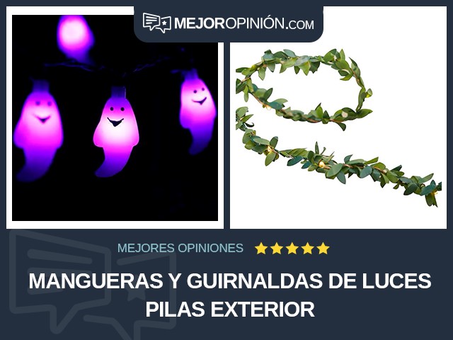 Mangueras y guirnaldas de luces Pilas Exterior