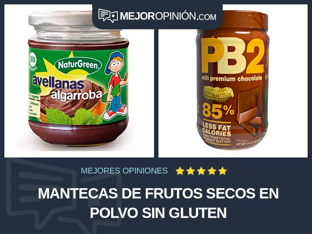 Mantecas de frutos secos En polvo Sin gluten