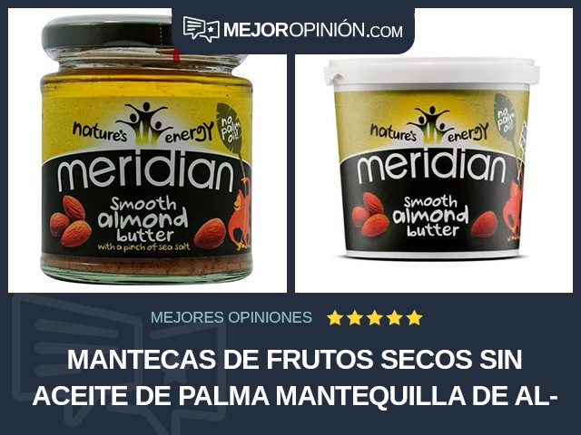 Mantecas de frutos secos Sin aceite de palma Mantequilla de almendra