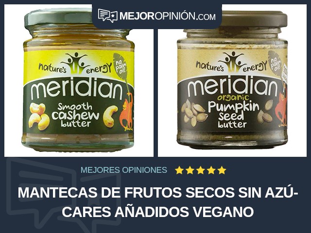 Mantecas de frutos secos Sin azúcares añadidos Vegano