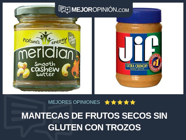 Mantecas de frutos secos Sin gluten Con trozos