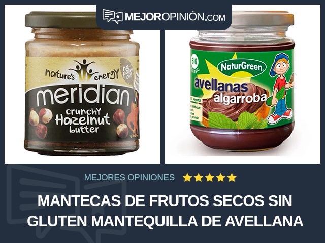 Mantecas de frutos secos Sin gluten Mantequilla de avellana