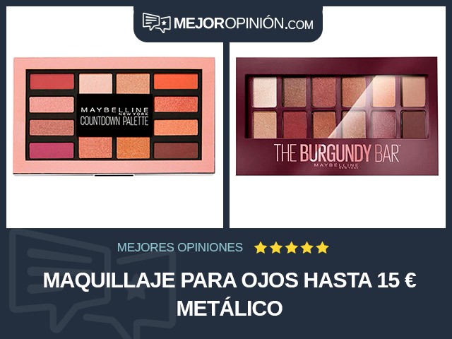 Maquillaje para ojos Hasta 15 € Metálico