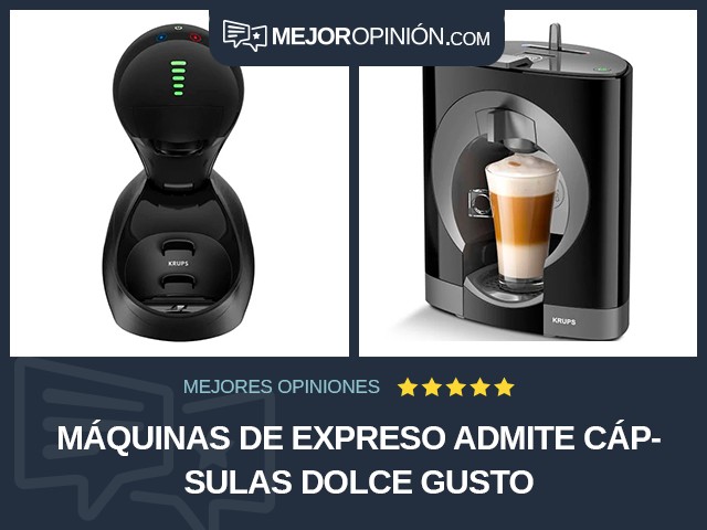 Máquinas de expreso Admite cápsulas Dolce Gusto