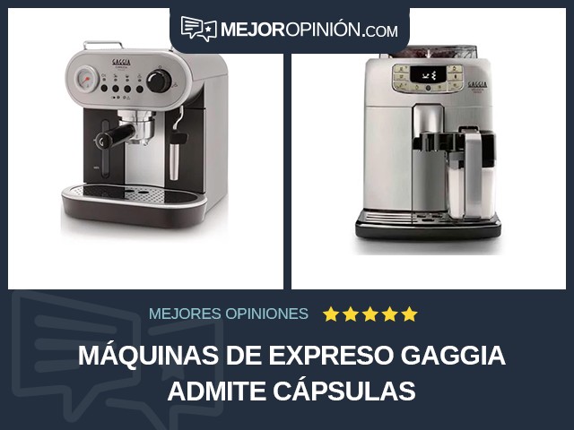 Máquinas de expreso Gaggia Admite cápsulas