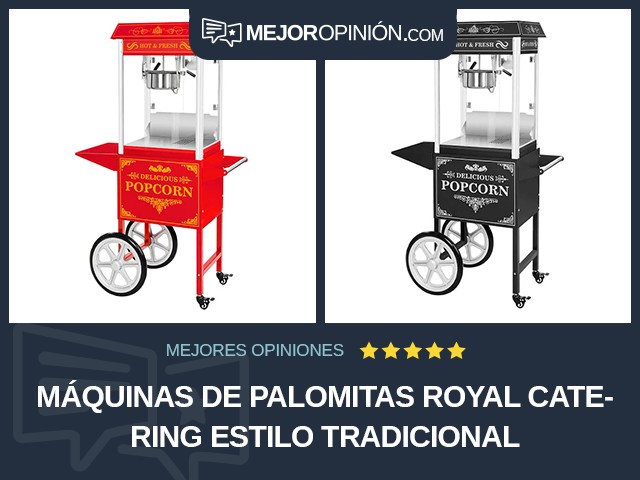 Máquinas de palomitas Royal Catering Estilo tradicional