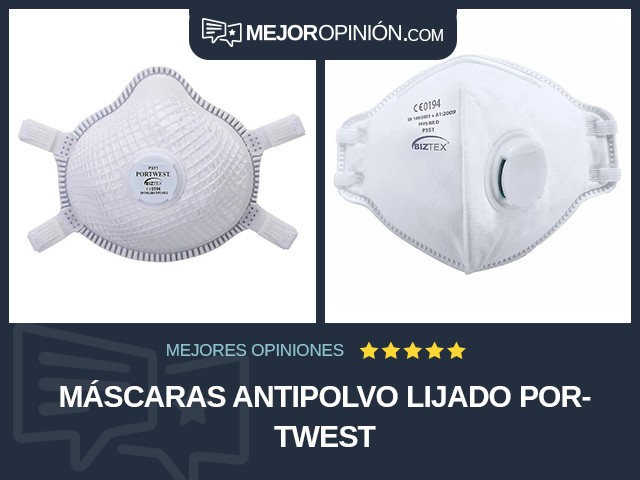 Máscaras antipolvo Lijado Portwest