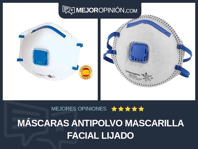 Máscaras antipolvo Mascarilla facial Lijado