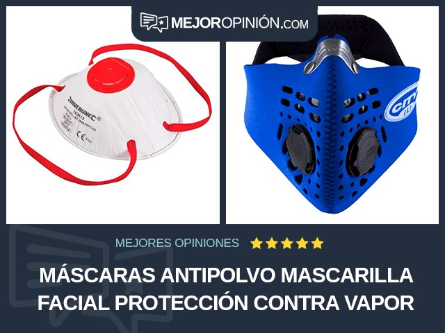 Máscaras antipolvo Mascarilla facial Protección contra vapor