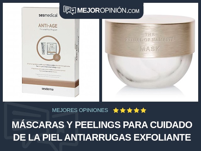 Máscaras y peelings para cuidado de la piel Antiarrugas Exfoliante