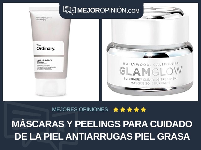 Máscaras y peelings para cuidado de la piel Antiarrugas Piel grasa