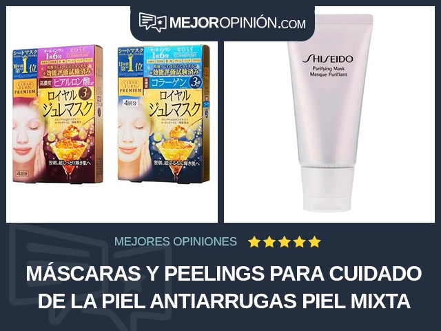 Máscaras y peelings para cuidado de la piel Antiarrugas Piel mixta