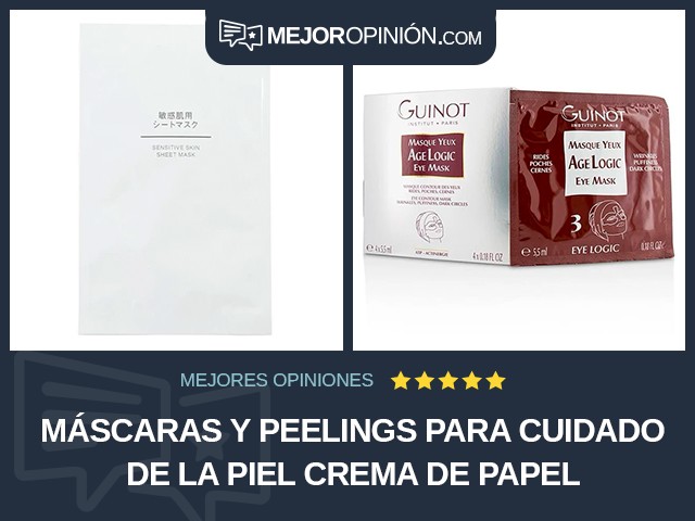 Máscaras y peelings para cuidado de la piel Crema De papel