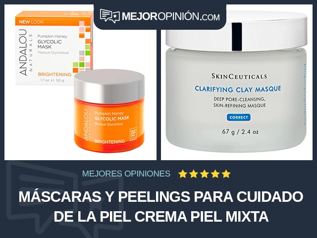 Máscaras y peelings para cuidado de la piel Crema Piel mixta