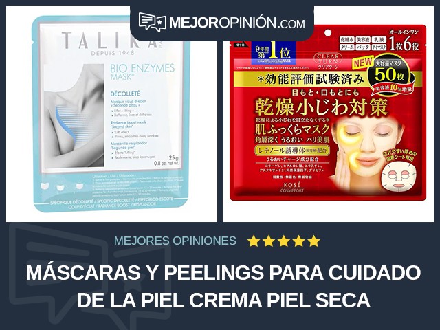 Máscaras y peelings para cuidado de la piel Crema Piel seca