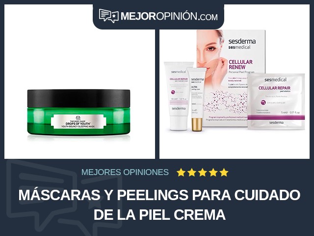 Máscaras y peelings para cuidado de la piel Crema