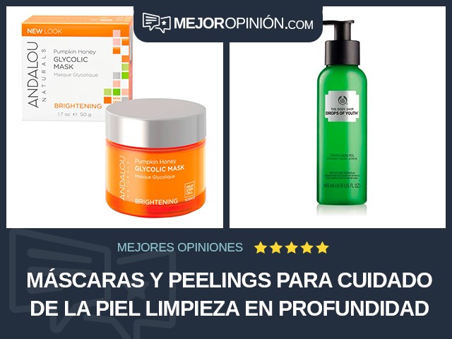 Máscaras y peelings para cuidado de la piel Limpieza en profundidad Piel seca