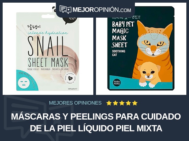 Máscaras y peelings para cuidado de la piel Líquido Piel mixta