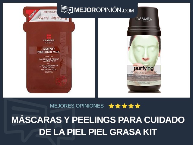 Máscaras y peelings para cuidado de la piel Piel grasa Kit