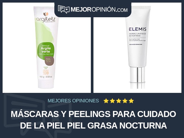 Máscaras y peelings para cuidado de la piel Piel grasa Nocturna