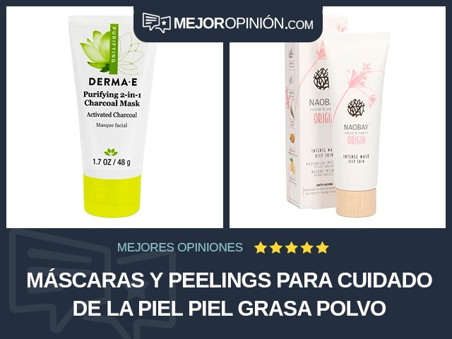 Máscaras y peelings para cuidado de la piel Piel grasa Polvo